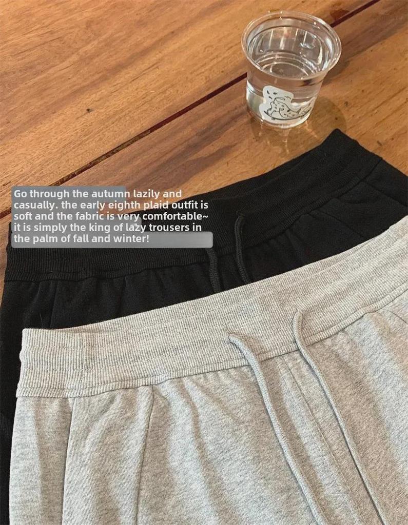 Женские серые спортивные брюки в американском стиле – новинка весны и осени 2025 г.: Свободные, облегающие, повседневные, прямые, широкие спортивные брюки.