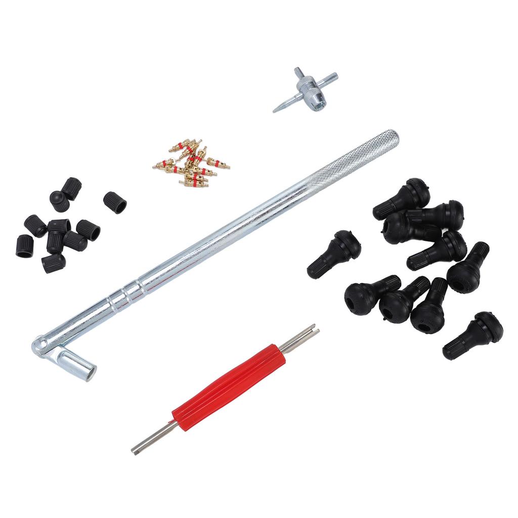 Valve Core Remover Installer Tool Multifunctional Stainless Steel Quick Change Tire Valve Tool Kit for Cars Motorcycles
