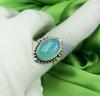 Blue Chalcedony Gemstone 925 Sterling Silver Plated US SZ 5 Ring MM-R183