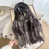 Retro Autumn and Winter British Scarf Women's High End Plaid Thickened Warm Scarf Couple Student Shawl Windproof