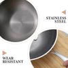 Stainless Steel Wok Maker Frying Pans Non Stick with Handles Cookware Accessories Heavy Duty Bakeware Work