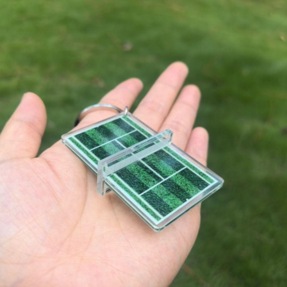 Мини-бадминтон акриловый брелок акриловый настольный теннисный держатель ключей унисекс