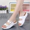 New Summer Casual Outdoor Slippers Flat-soled Women's Beach Shoes Genuine Leather Sandals Women's Large-size Sandals
