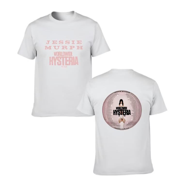 Jessie Murph Worldwide Hysterias Tour Concert Shirt with Date & City for Fans Unisex T-Shirt