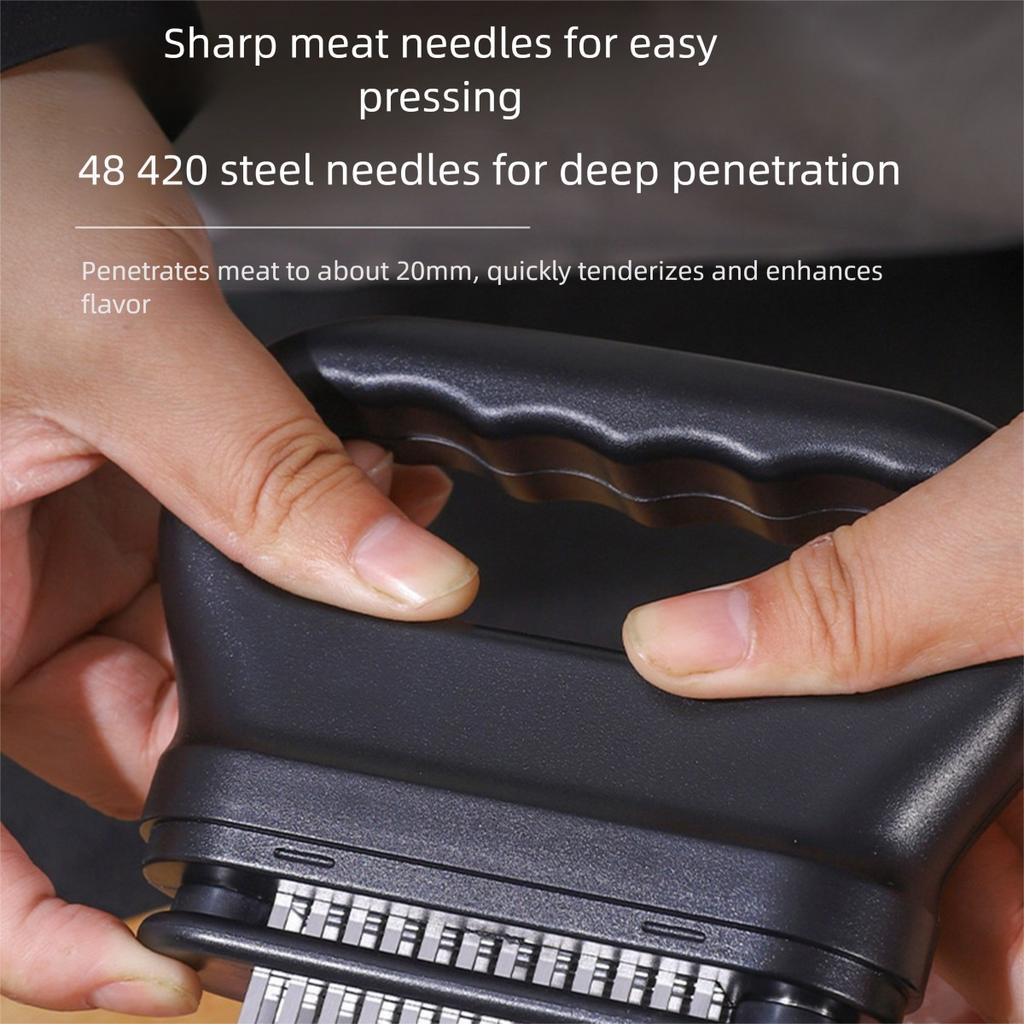 Black 48 Needle Beef Tender Needle Steak Needle Kitchen Tools Barbecue Removable Easy Cleaning