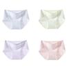MaoRen Women's Seamless Pure Cotton Mid-Waist Antibacterial Briefs 4-Pack