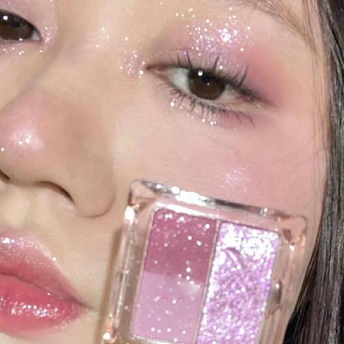 Палетка теней для век Ice Grape Pink Purple с глиттером, перламутром, шиммером, осветляющая, для студентов, светлой кожи, портативный подарочный набор