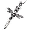 Artemis Classic Wing Sword Pendant (acp0360) - Men's Silver Accessory, Brand Jewelry, 925 Sterling Silver