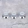 3Pcs Guitar Potentiometer Knob Cap Volume Tone Buttons Silver for Electric Guitars