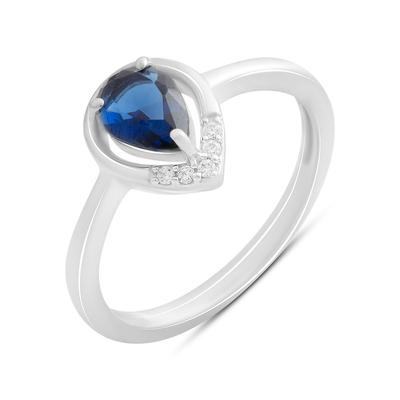 Серебряное кольцо с сапфиром nano 0.588ct, вес изделия 2,24 гр (2188957)