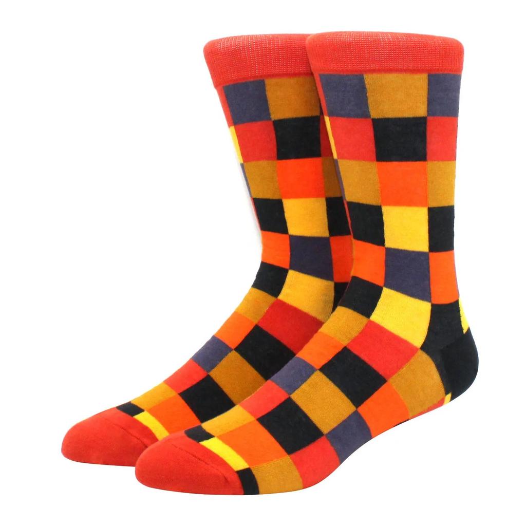 Большие размеры Новые модные носки Happy Funny Couple с забавным персонализированным мультяшным жаккардом Длинные хлопковые носки-трубы