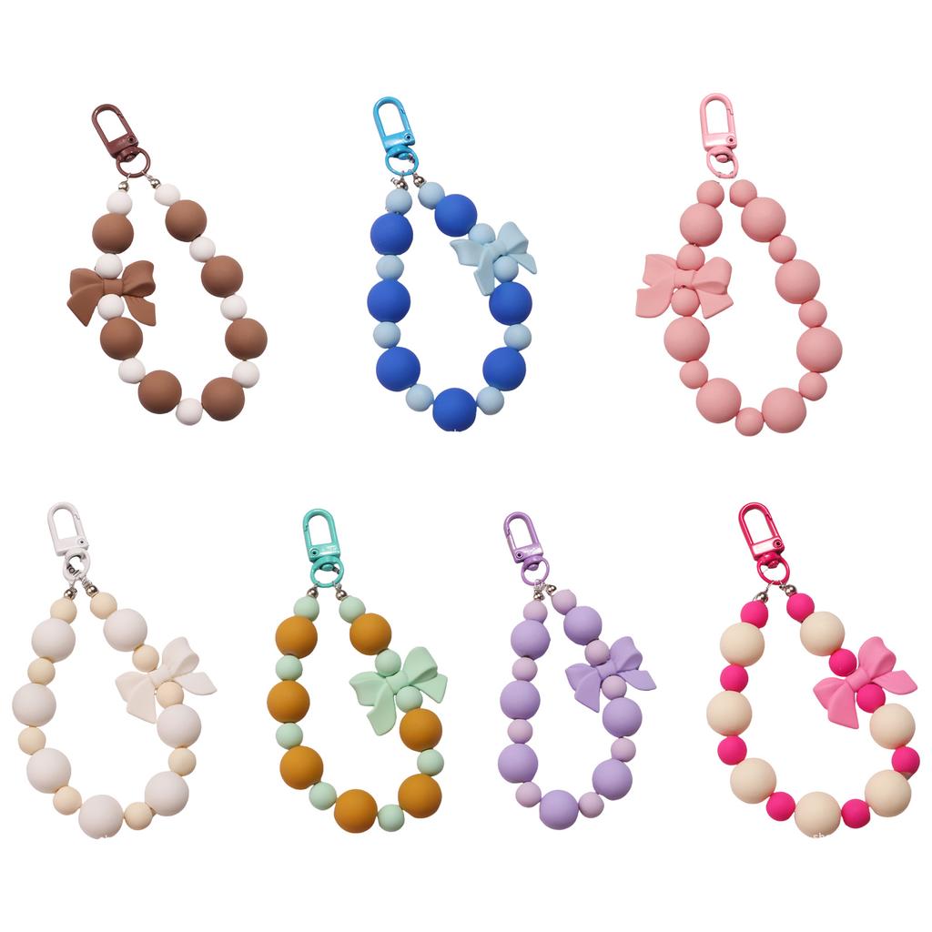 Брелок из бисера, милые брелоки с бантиками, подвеска для ключей от машины, брелоки с бантами, подвески для рюкзака, шарм для сумки для женщины