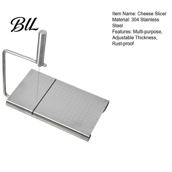 Butter Slicing Tool Cheese Slicer with Stainless Steel Cutting Board And Adjustable Wire Cutter Professional Multi-Purpose Kitchen Daily Cooking