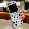 Transparent Love Flower Phone Case For Samsung Galaxy Z Flip 6 5 4 3 Flip 5 Flip 6 Shockproof Bumper Slim Hard Back Cover Fundas