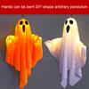 Halloween Decorations Outdoor Spooky Hanging Ghost Signs with String Lights Battery Operated Front Door Lamp Party Supplies