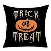 Pillow Case Halloween Pumpkin Trick or Treat Letters Decoration Flax Sofa Cushion Pillow Case Cover