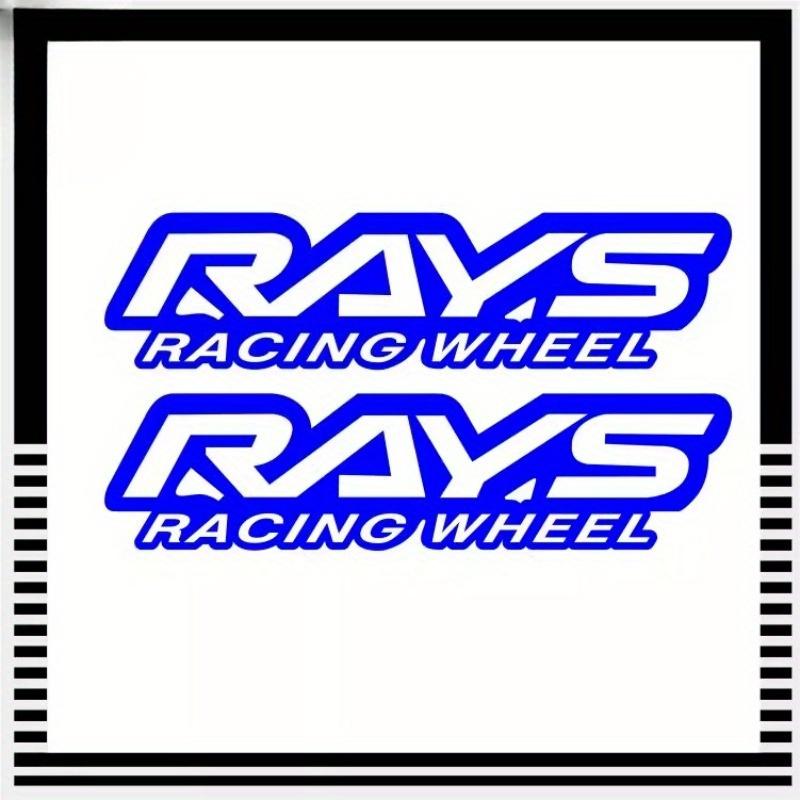 2 шт./НАБОР Наклейки с логотипом дисков RAYS Racing, Виниловые наклейки для автомобиля, ноутбука, чехла телефона, Стильный декор для тюнинга и подарок для энтузиастов