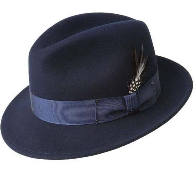Solid color wool hat, fashionable felt top hat, bow webbing decorative felt hat