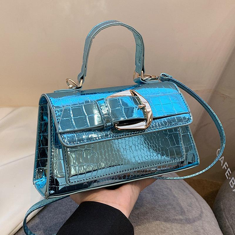 Silver Fashion Women's Shoulder Bag New Temperament Versatile Stone Pattern Handbags Luxury Designer Female Crossbody Bags