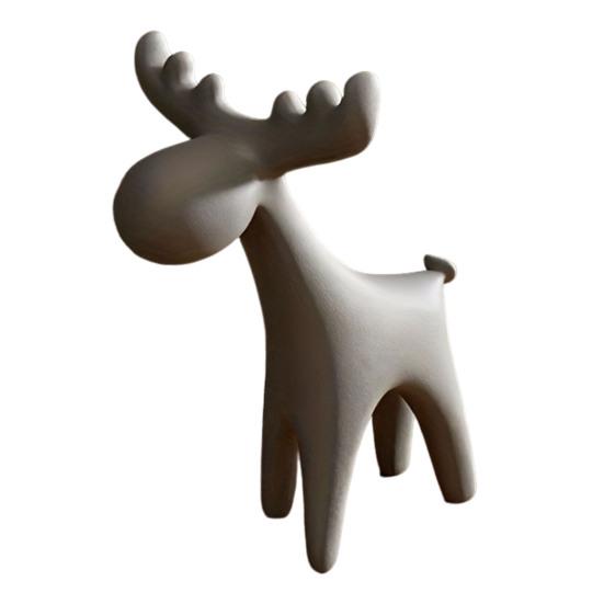 Reindeer Figurine 3D Printed Small Deer Statue Christmas Tabletop Ornament for TV Stand Shelf Wine Rack Cabinet Mantle Decoration