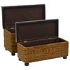 2 Piece Seagrass Seat Bench Set