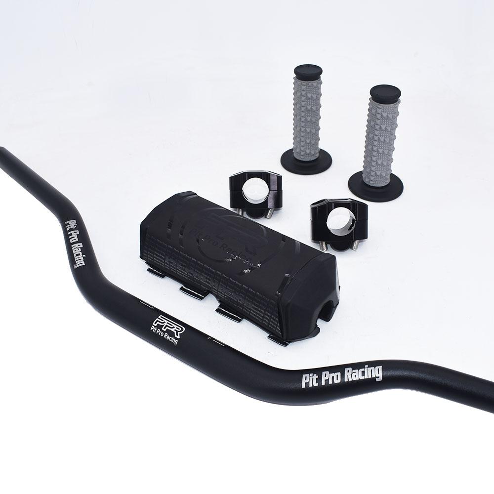 Handlebar Motorcycle Bar 1-1/8" with Bar Pads 22/24 Grips 28.5mm Clamps for Dirt Pit Bike PPR Pit Pro Racing