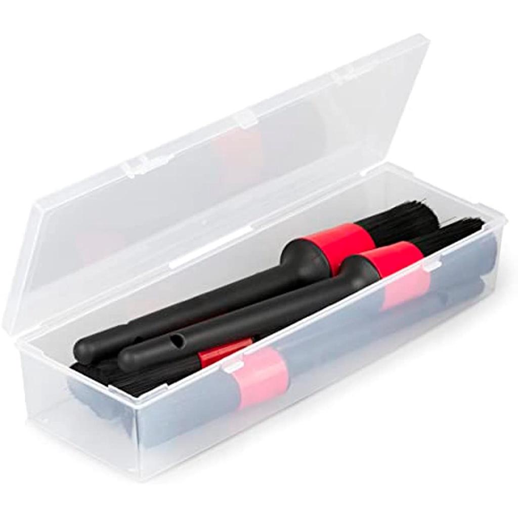 Набор щеток для чистки автомобиля, щетка для детализации автомобиля, выходное отверстие для внутреннего воздуха, наружная ступица колеса, кабина двигателя, упаковка из 5 шт., с коробкой для хранения