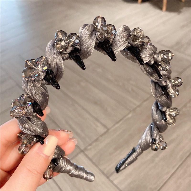 Корейская тюлевая повязка на голову со стразами: Элегантный, Роскошный Аксессуар для Волос