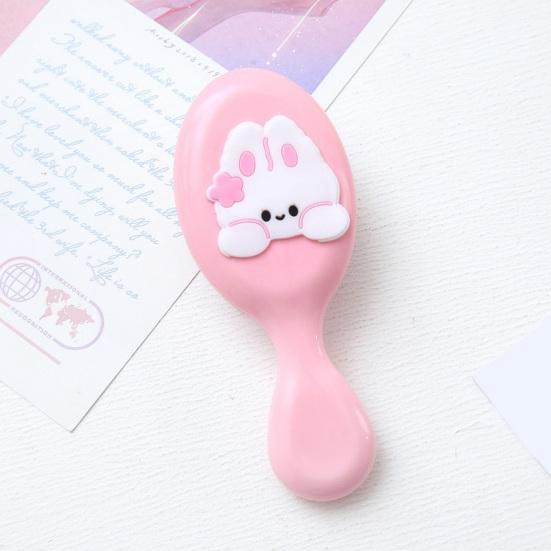 Мини-щетка для волос для девочек, мягкая щетина, массаж кожи головы, портативная расческа для распутывания волос с мультяшными овощами и животными, детские парикмахерские инструменты на день рождения