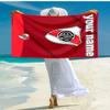 Personalized customized proof beach towel with Atlético River Plate logo pattern - soft, absorbent,quick-drying,perfect