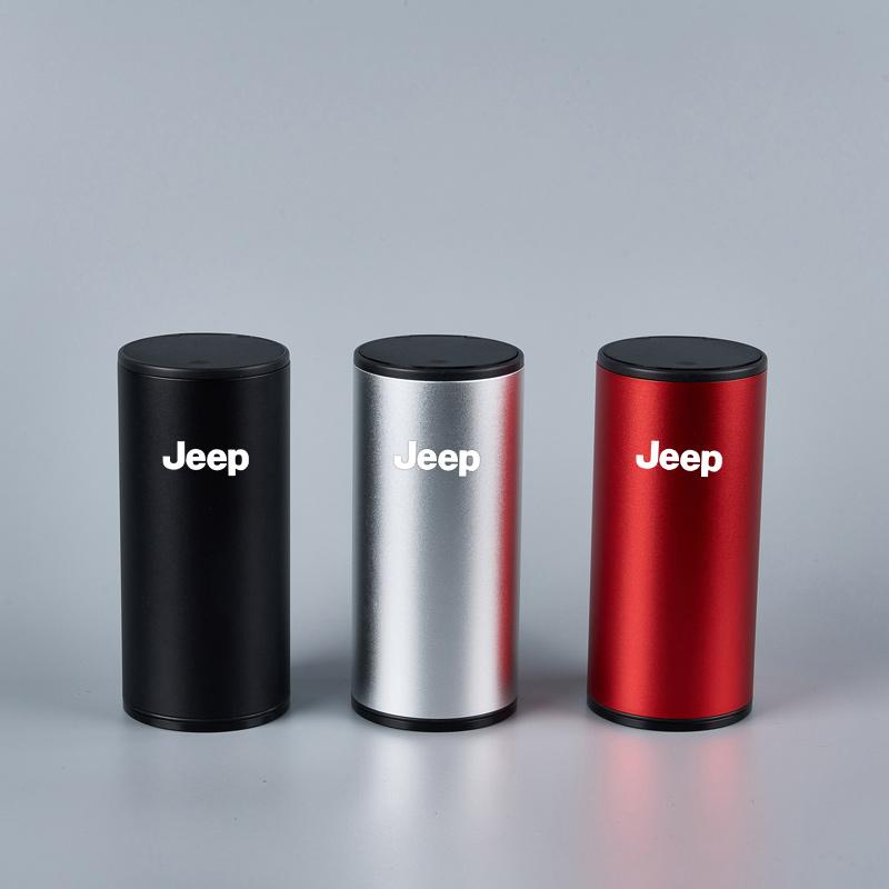Alloy Car Trash Can Organizer Storage Bag Garbage Bin Ashtray For Jeep Renegade Wrangler Gladiator Grand Cherokee Compass JK JL AKN1