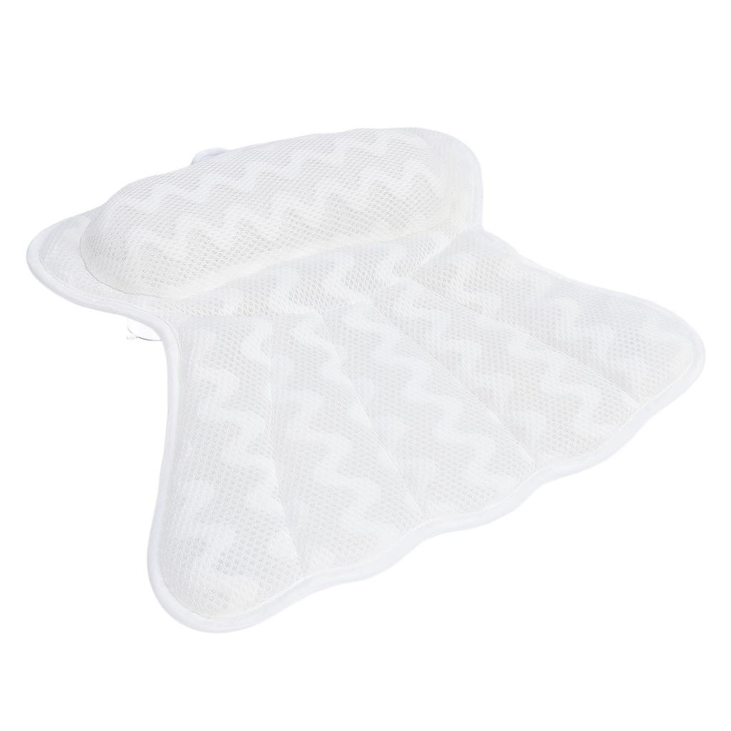 Подушка для ванны с 6 присосками, эргономичная, нескользящая, подголовник для ванны, поддержка шеи и спины