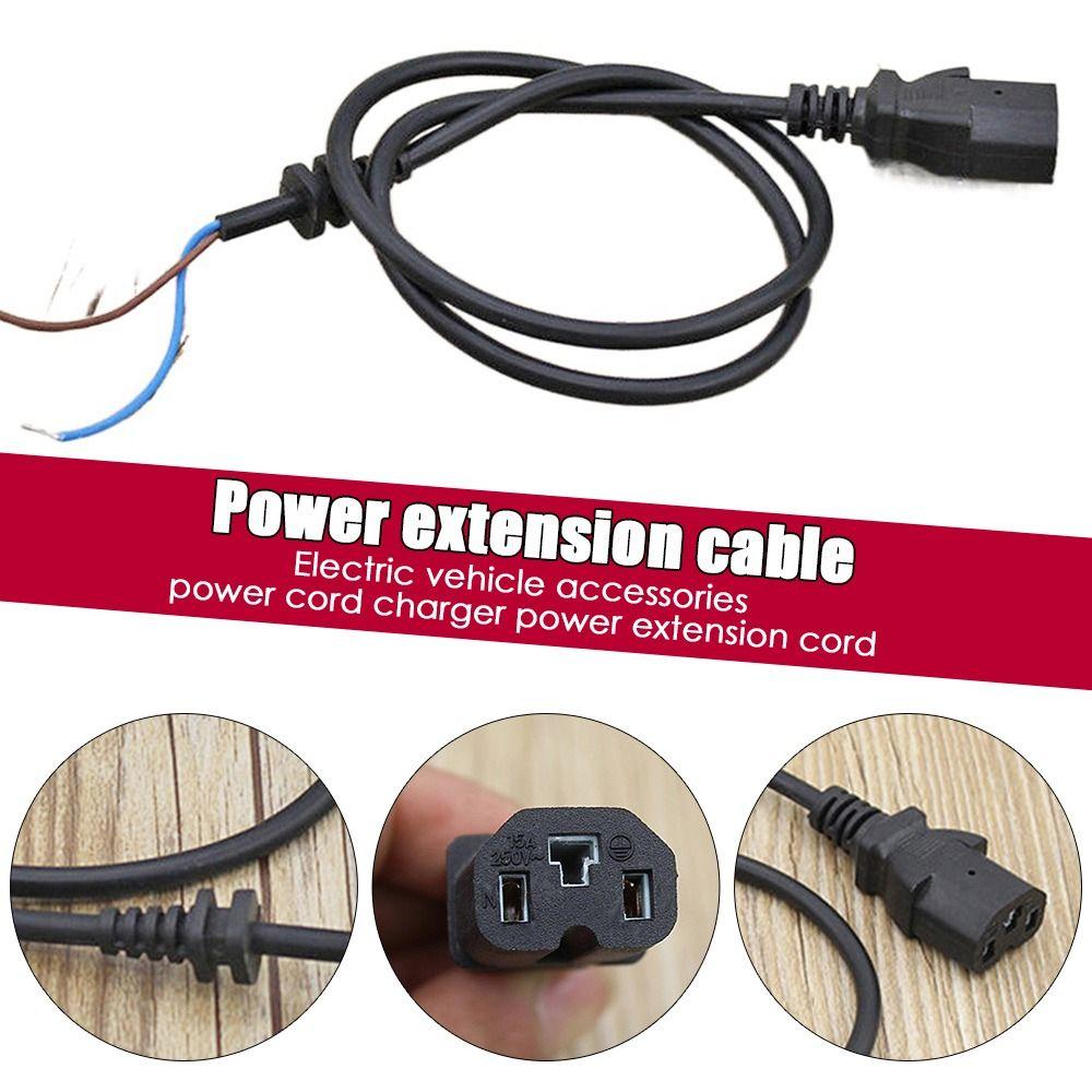 Power Cord Charger Extension Cable Connector E-Bike Motor Cable Electric Bike Parts Power Cable