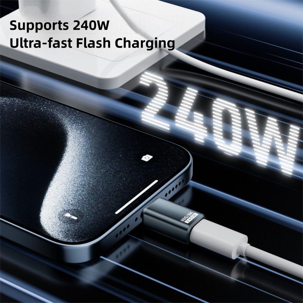 240 Вт Type-C Конвертер 80 Гбит/с 8K 60 Гц USB4 Адаптер Передача Данных Штекер на Розетку USB-C Удлинительный Разъем Мобильный Телефон