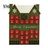 Festive Desktop Decoration Wooden House Christmas Advent Calendar, with 24 Drawers, Countdown to Calendar Gift Box, Refillable Xmas Box Drawers