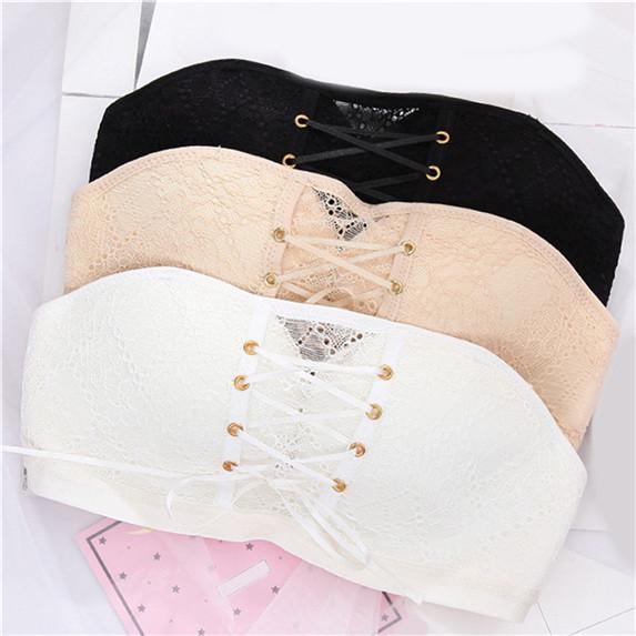 Women's Strapless Stealth Bra Wire Free Bra Bandage Brassiere Tira Underwear