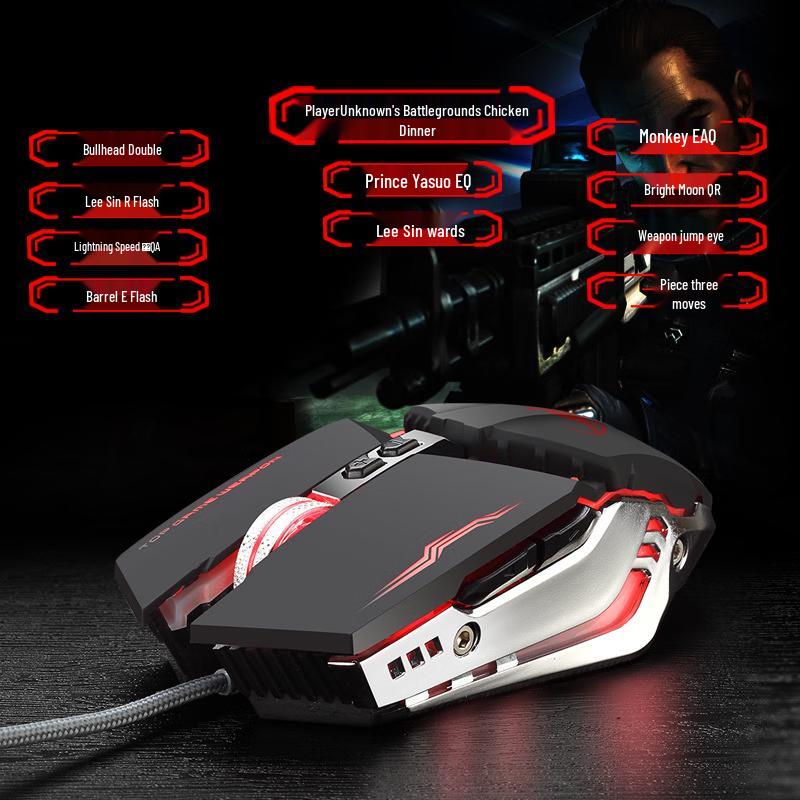 Механическая проводная игровая мышь USB Fenghuolang Wrangler