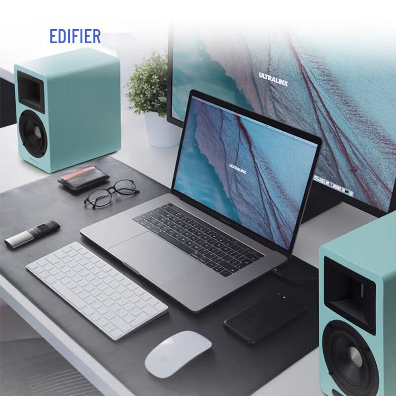Edifier Hi-Fi полочные Bluetooth-колонки AIRPULSE A80, китайская вилка (адаптер в комплекте) (Китайская версия)