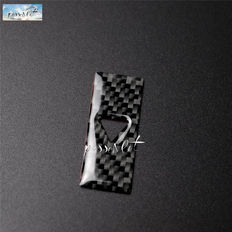 Накладка на центральный пульт управления из настоящего углеродного волокна, кнопка предупреждения о безопасности, подходит для mazda CX-5 CX5 2017 2018