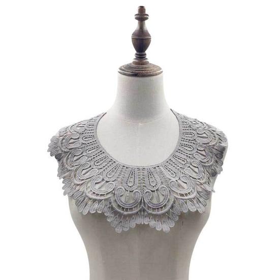 Воротник с аппликацией, полый, устойчивый к разрыву, не деформируется, дышащий, моющийся, съемный своими руками, кружевной корсаж с 3D-эффектом для швейного магазина