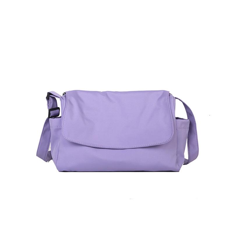 Oxford Cloth Fashion Solid Color Shoulder Bag College Students Canvas Bag Candy Color Shoulder Bag Small Square Bag Large Capacity Bag