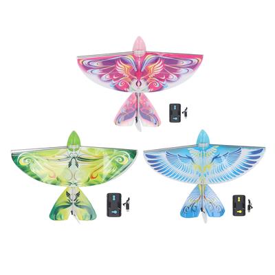 Летающая игрушка птица на радиоуправлении 2,4 ГГц USB зарядка светодиодная бионическая машущая крыльями птица для помещений и улицы