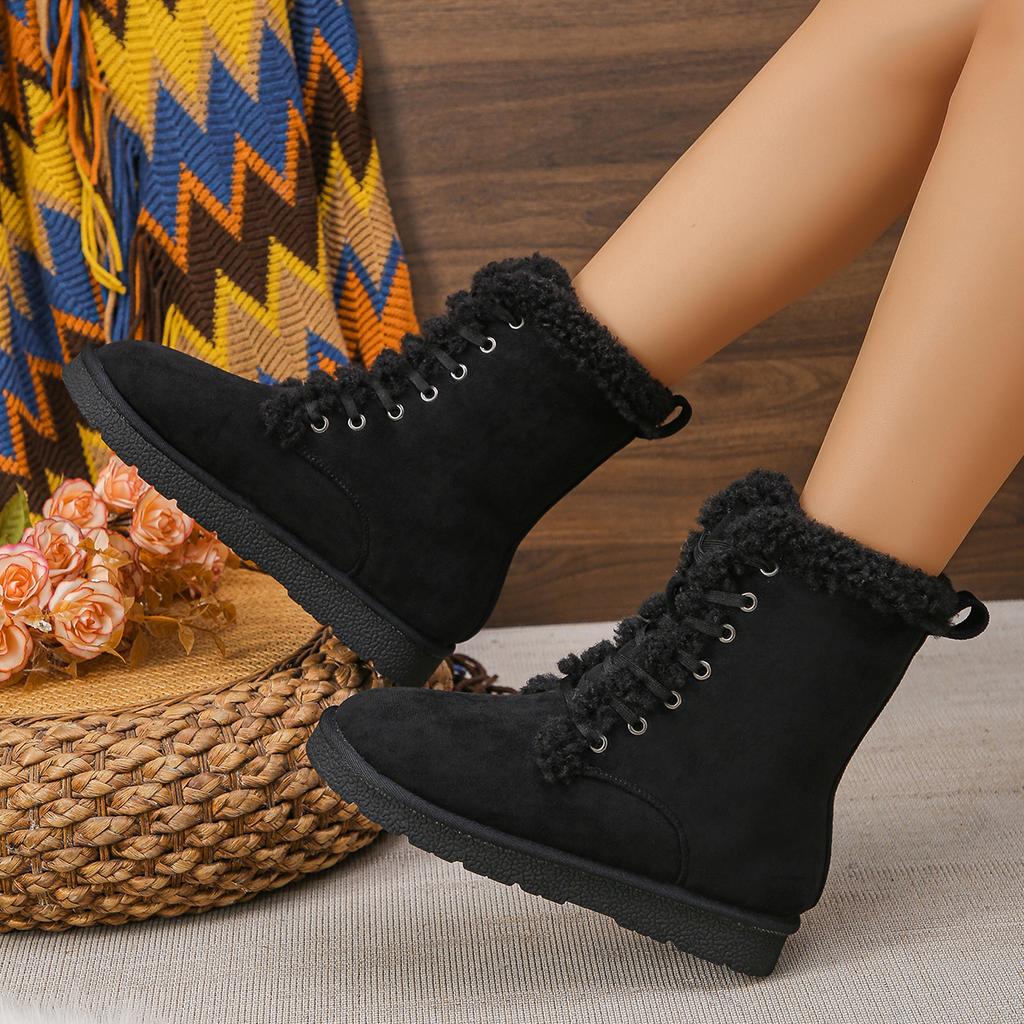 Женские ботинки, новые трендовые зимние ботинки на мягкой платформе, женские модные теплые ботинки, зимние удобные ботинки на плоской подошве для отдыха на открытом воздухе для женщин