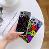 Чехол для телефона N150 с цветными лицами, линиями, рисунком, искусством, для iPhone 16, 15 Pro Max, Samsung S24, A54, A35, Xiaomi, Redmi Note 13, рамка с покрытием, закаленное стекло
