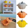 1/6 1/12 Doll Mini Pumpkin Soup Pot Alloy Dollhouse Halloween Decoration  Festival Supplies