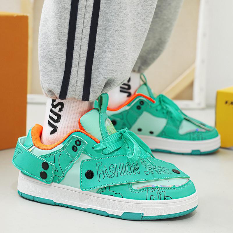 Модные синие кроссовки для скейтбординга, мужские кроссовки для активного отдыха на платформе в стиле хип-хоп, дизайнерские повседневные спортивные кроссовки для скейтбординга, мужские