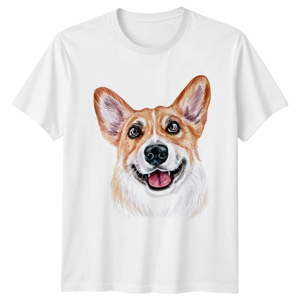 Watercolor Corgi Dog TShirt Corgi Dog Lovers Birthday Gift For Him And Her