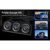 52mm Triple gauge 3 in 1 Volt Meter + 100-250℉ water Temp Gauge+0-100psi Oil Pressure Gauge & Oil Temperature Gauge With Sensor