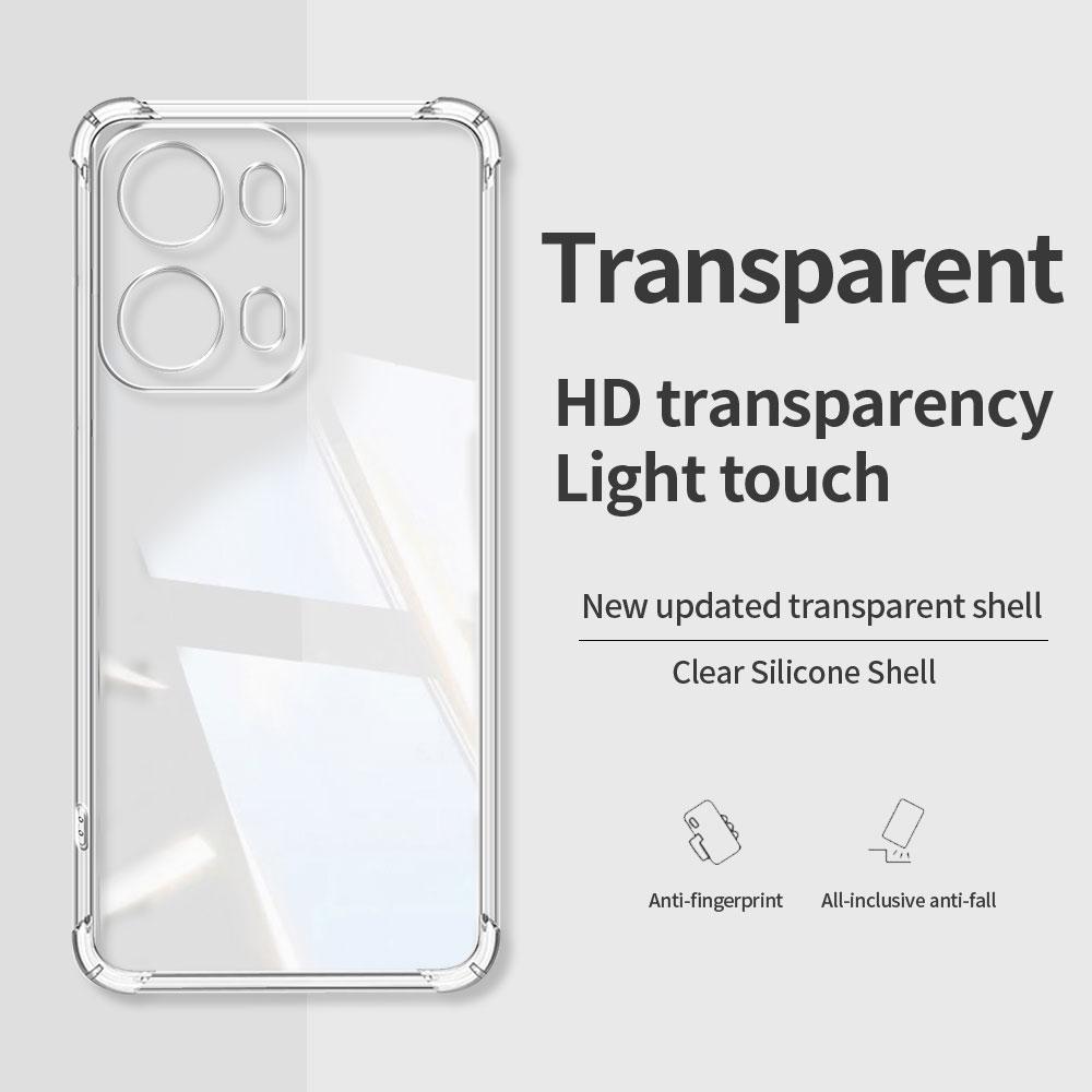 Для Oppo Reno13 F 4G 5G Reno13 FS Чехол Силиконовый Мягкий Чехол для Телефона Для Oppo Reno13 Pro Funda Прозрачный Ударопрочный Чехол с Подушкой Безопасности