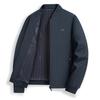 Весенняя однотонная куртка в стиле business casual с воротником-стойкой для мужчин среднего возраста